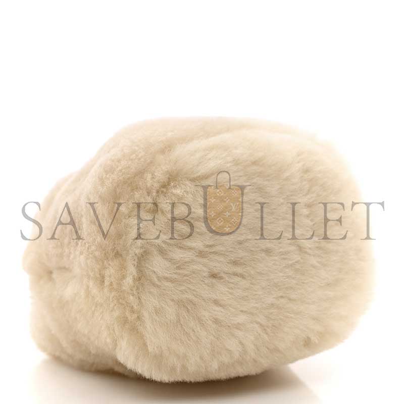 PRADA ECRU SHEEPSKIN MINI POUCH 1NR016 (9.5*9*6cm) 